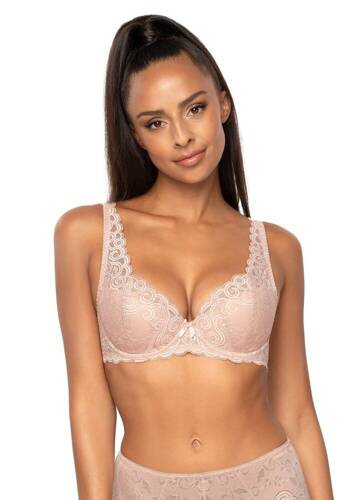 Biustonosz usztywniany full cup M-3824/22 Natalie Mat różowy pudrowy