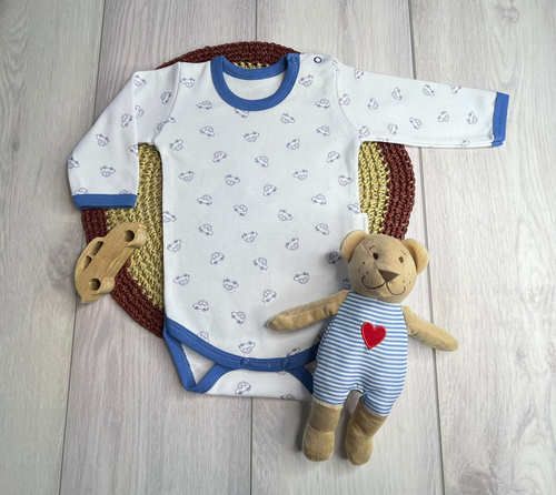 Bawełniane body dziecięce z długim rękawem Mamatti BD15626 garbuski