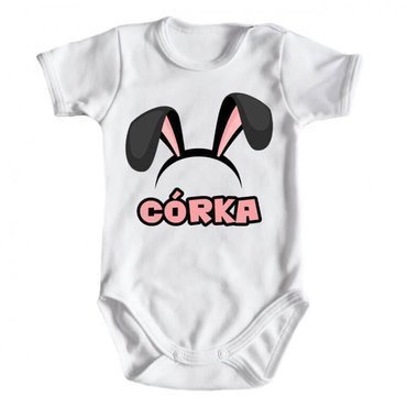 Body krótki rękaw "Córka Wielkanoc" Moocha biały