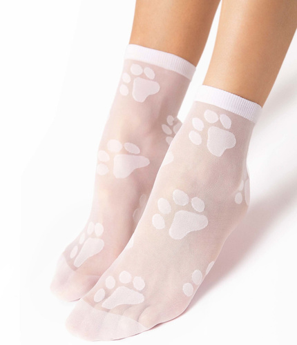 G 1192 Pawpaw Skarpetki 20den Fiore biały