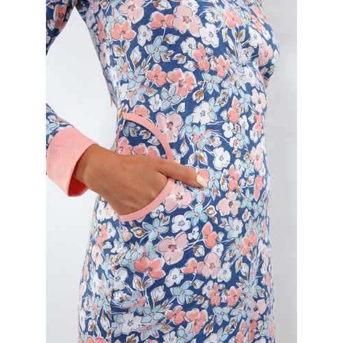 Koszula nocna Awa Long Sesto Senso morela kwiaty