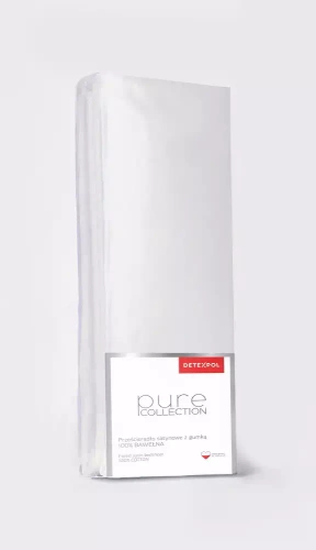 Prześcieradło satynowe z gumką jPure ednobarwne Detexpol srebrny