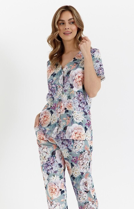 Piżama damska 465 Cana -szałwia