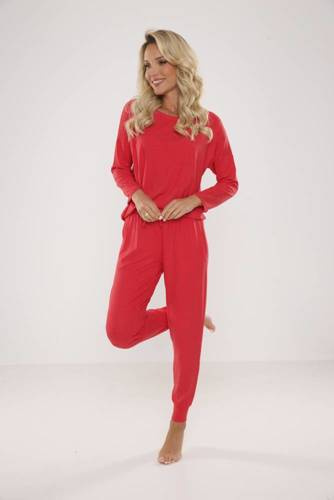 555 Paula Piżama Damska De Lafense - malina