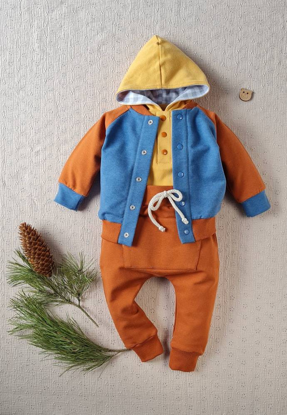 Bluza dresowa 2817 Jack Marija - brąz/turkus