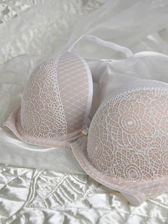 Biustonosz push up 19056 Dots Mediolano biały