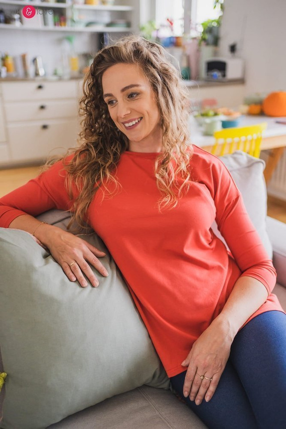 Bluzka ciążowa i do karmienia Mommy Milk&Love morska zieleń