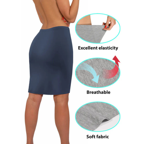 Spódnica damska gładka Sesto Senso granatowy