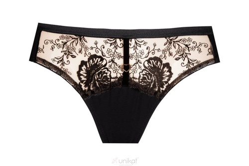 Figi damskie Saskia Unikat czarny-beż 