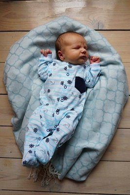 "SAILOR"  Pajac niemowlęcy Makoma niebieski