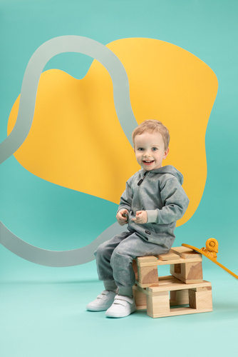 Kombinezon chłopięcy Fun Time Pinokio - mięta druk