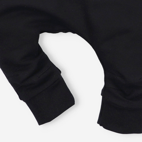 Spodnie dresowe z bawełny organicznej Panda Nini czarny