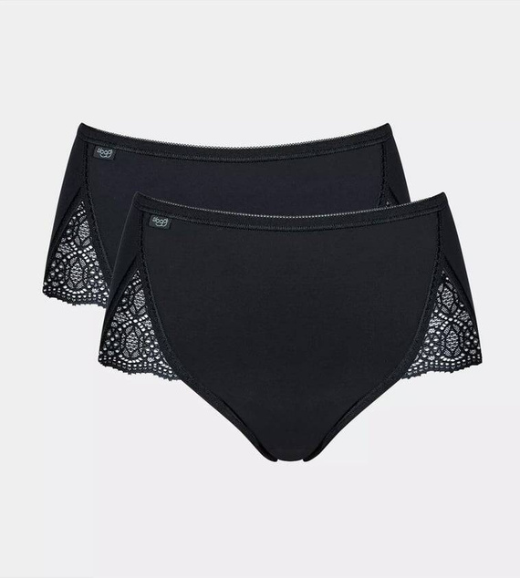 Figi Damskie 2-pak Pure Sense Luxe Maxi C2P - black