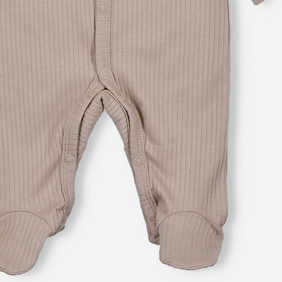 Lagarto Verde Pajacyk z dzianiny prążkowej - beżowy