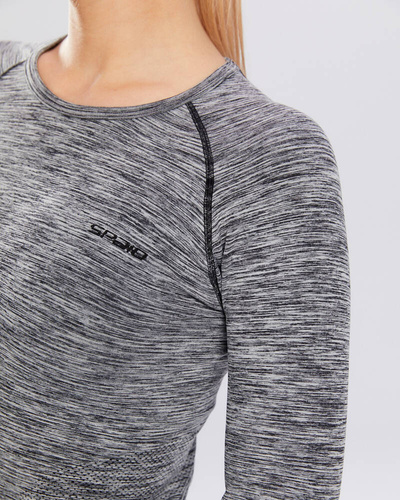Bluzka damska długi rękaw Melange Rashguard Spaio grey 