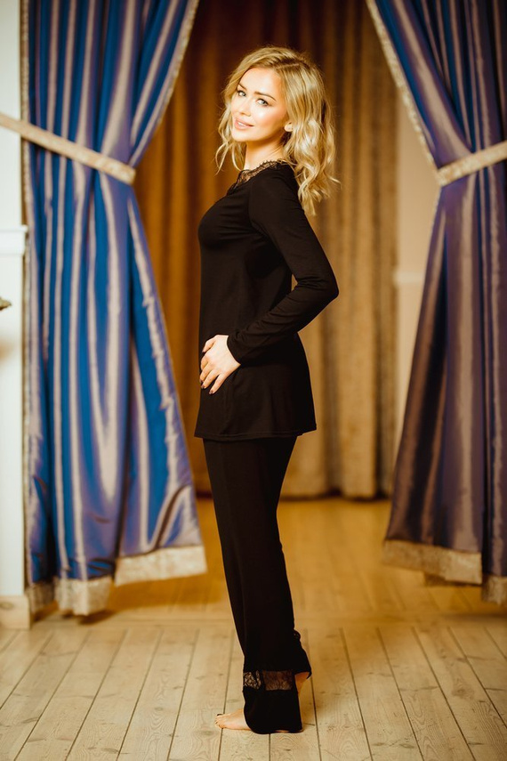 Komplet Piżama Damska Aride Kalimo - ecru