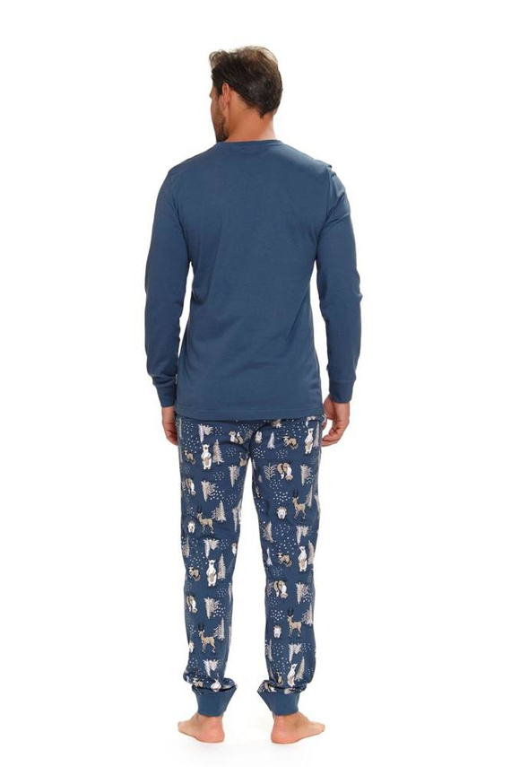 PMB.4329 "Animals" Piżama Męska Doctor Nap - deep blue