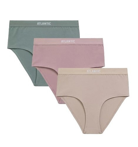 Figi damskie 3CLP-009 Maxi Sport Atlantic- beżowy- rose-zielony