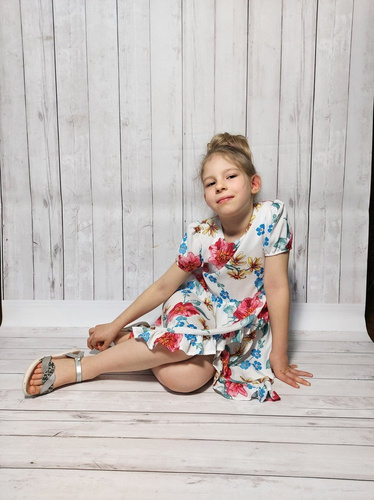 Sukienka dziewczęca Kaja Bamabrillo biały