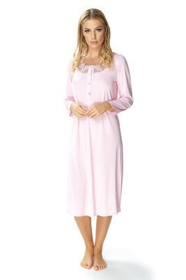 6126 Antonina koszula nocna rozpinana Mewa różowy