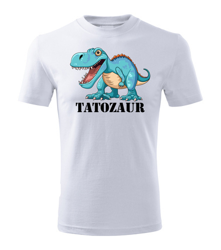 Koszulka męska z dinozaurem "Tatozaur" Moocha biały