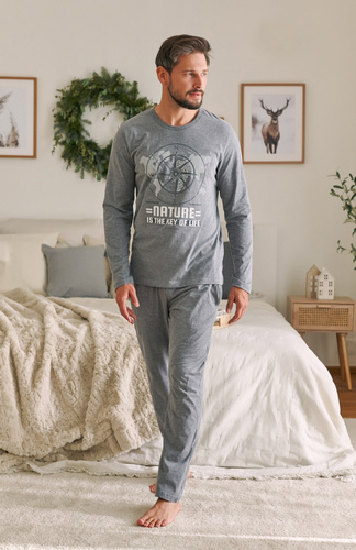 PMB.4517 Piżama Męska Doctor Nap - dark grey