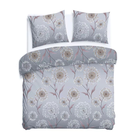 31513/2 Darymex Flanelove szara dmuchawce– komplet pościeli flanelowej, 100% bawełna, ciepła i przytulna