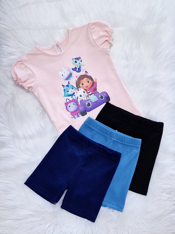 Koszulka dziecięca Przyjaciele krótki rękaw Bambarillo pudrowy róż