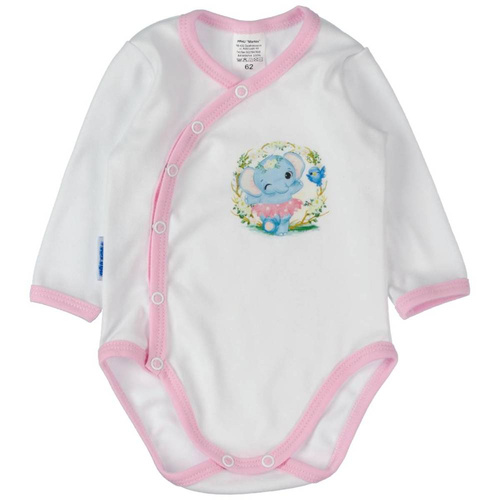 Komplet body z półśpiochem Słoń w czapce Martex niebieski