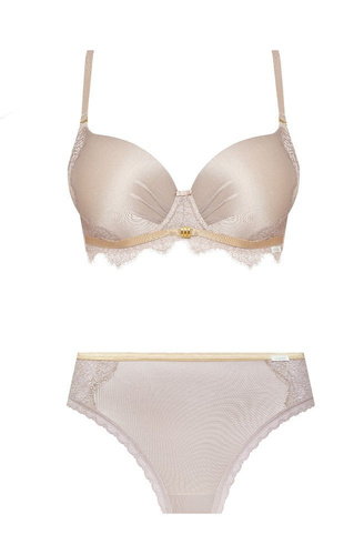 Biustonosz push-up Galina Nipplex -mokka