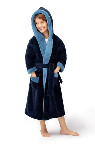 Szlafrok dziecięcy Kids Delfino Envie navy/blue