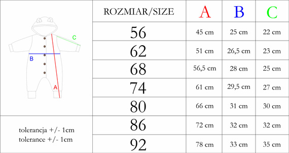 Pajacyk dresowy z podszewką 211301 Toys Nicol