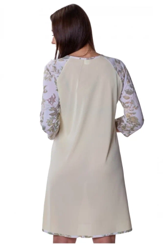 Koszula nocna rozpinana 86612 Botanica Mewa kremowy