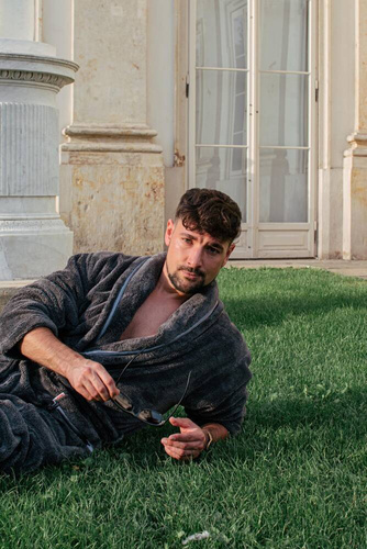 Szlafrok męski 716 Rafael De lafense - grafit