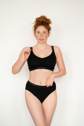 Biustonosz do karmienia Sport Black Momtobe czarny