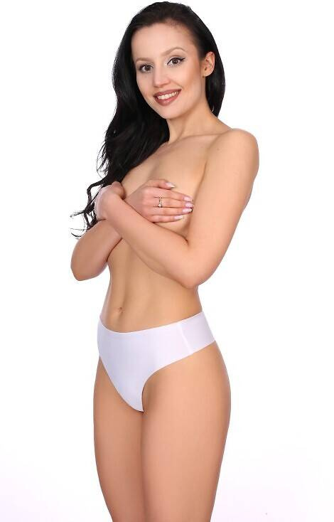 Stringi damskie Leontina Funny Day - białe