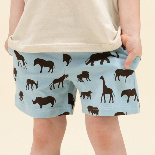 Krótkie spodenki na gumce Safari Pinokio - afryka niebieski 