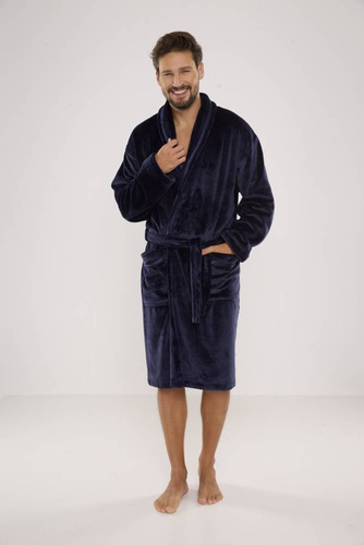 Szlafrok męski 716 Rafael De lafense - granat