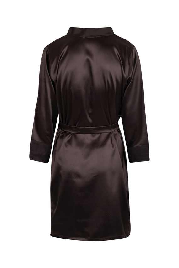 Szlafrok męskie satynowy Ares ByShelly - brązowy