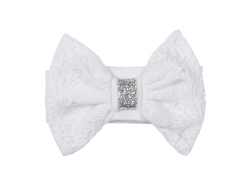 Princess Opaska z kokardką 0716K Marija - biały