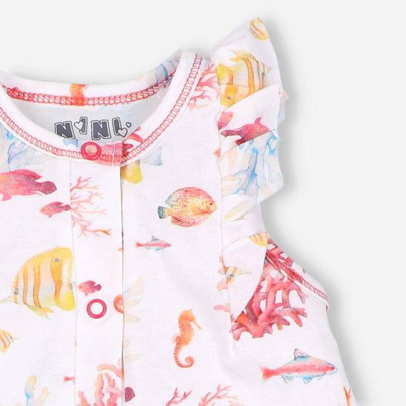 Spodnie ogrodniczki z bawełny organicznej Ocean Nini