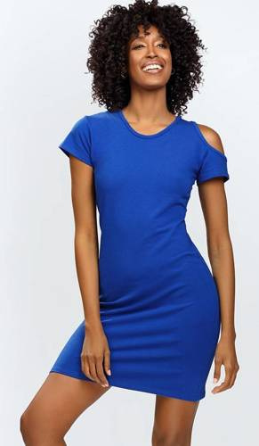 Sukienka bawełniana Esi DKaren - niebieski