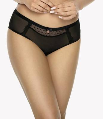 Figi damskie GFP 1071 Caroline Gaia - czarny-beżowy