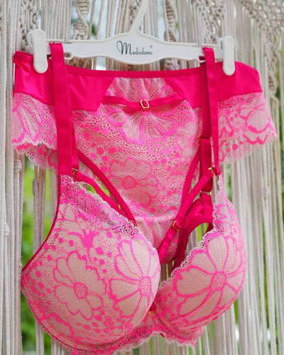 Biustonosz super push up 19167 Julia Mediolano różowy 