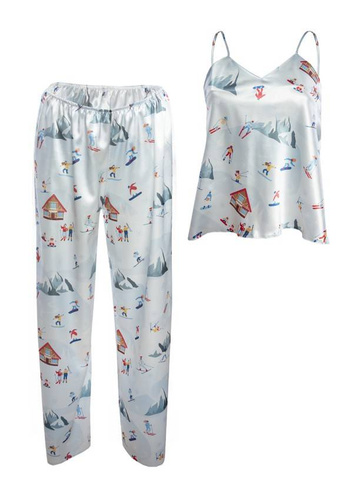 Piżama Damska Satynowa DKaren - DK-KI błękit 015