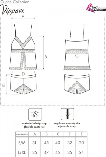 Komplet dwuczęściowy Vippave LC 90598 LivCo Corsetti Fashion