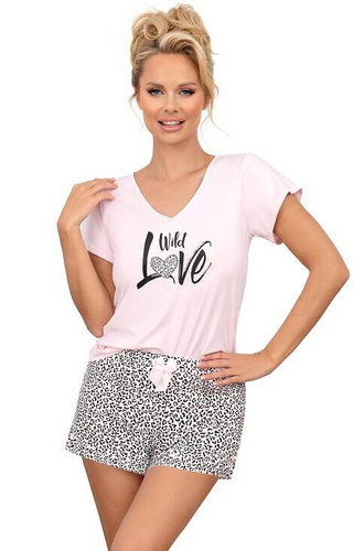 Piżama damska Pantera 1/2 Donna - różowa