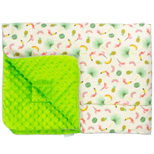 Kocyk niemowlęcy Papugi Martex zielony