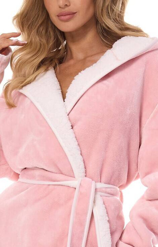 Szlafrok damski 2417 Sara L&L różowy pudrowy