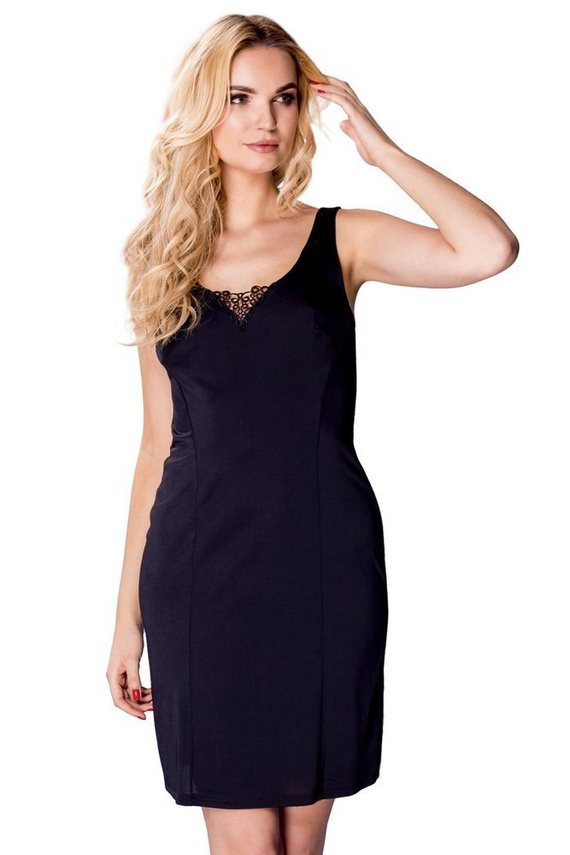 Koszula nocna damska 6199 Virginia Mewa czarny